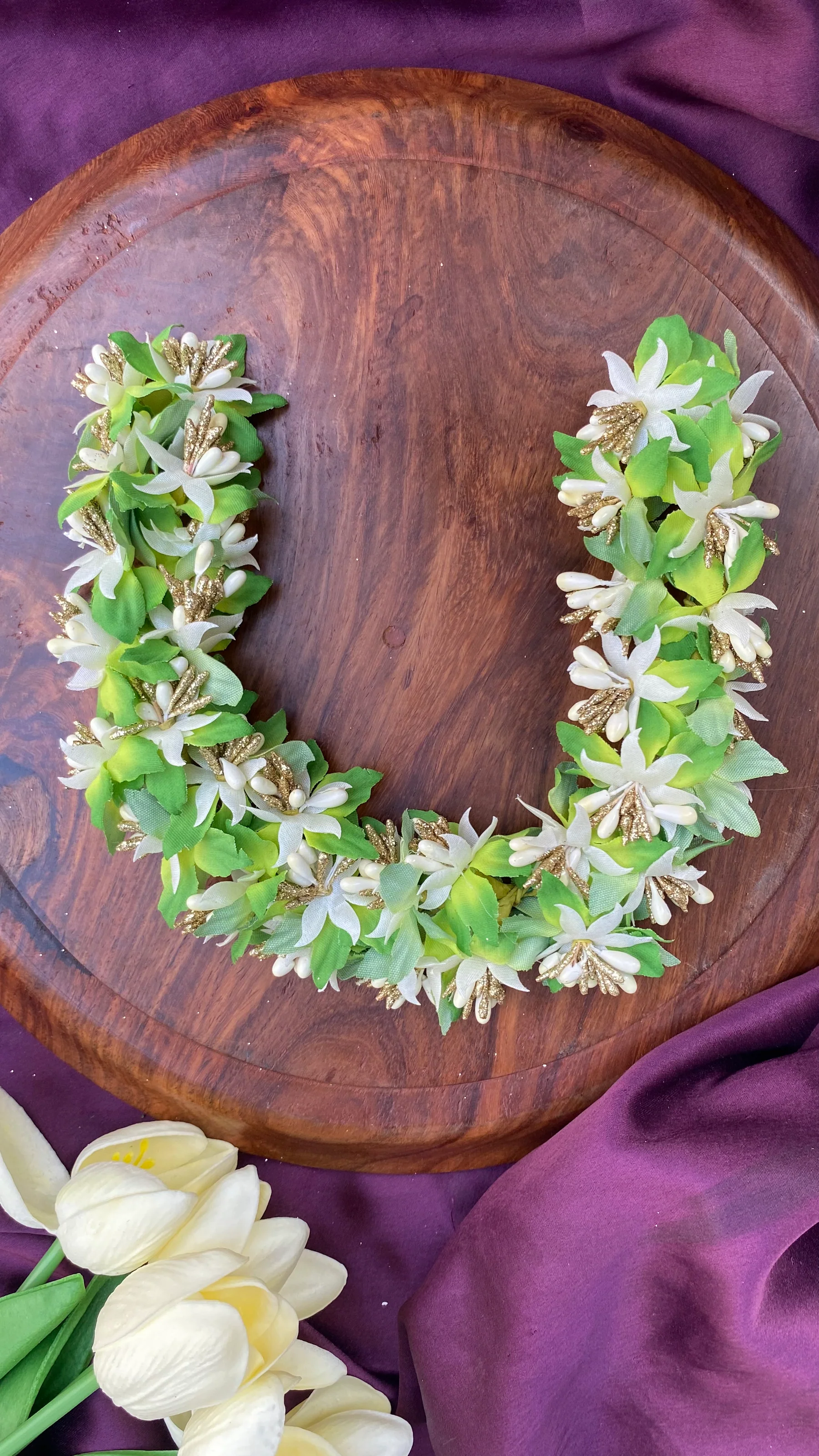 Handcrafted Hair Flower – Green